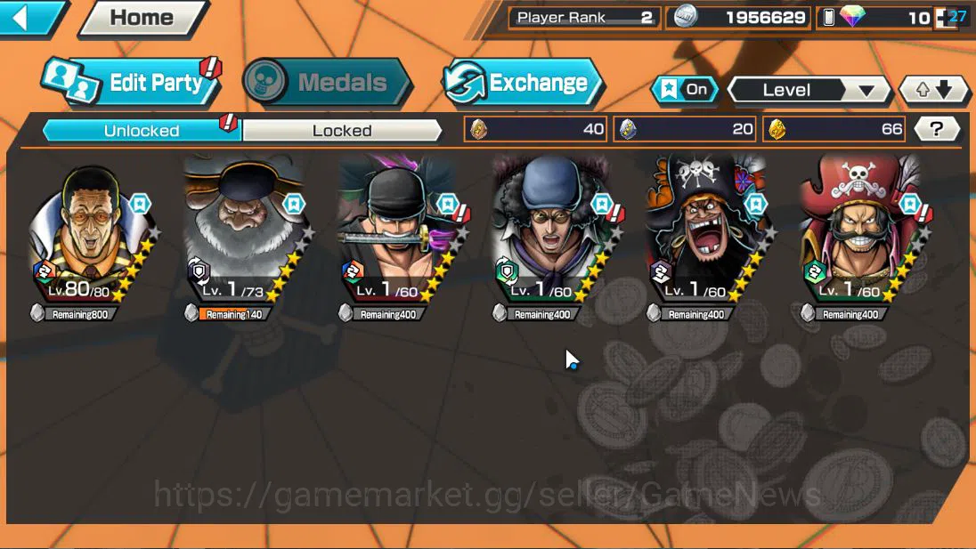 One Piece Bounty Rush Accounts Global| 6 EX| AMS[Borsalino],T5E Jaygarcia,T4E Mar image 3