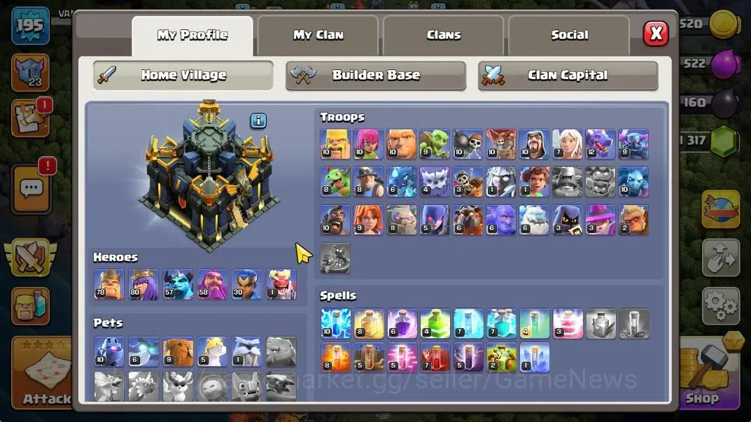 Clash of Clans Accounts TH 17 - BH 10|LV 195|HH 9|BK 78,AQ 80,GW 58,MP 57, image 3