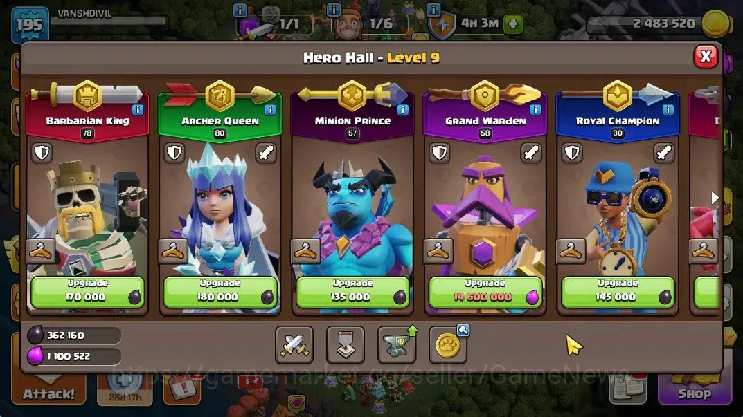 Clash of Clans Accounts TH 17 - BH 10|LV 195|HH 9|BK 78,AQ 80,GW 58,MP 57, image 8