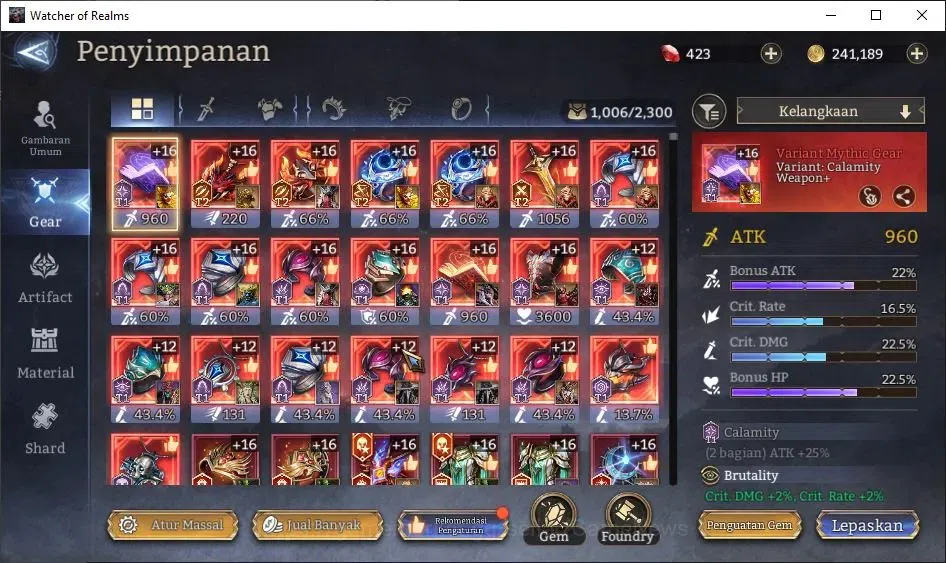 Watcher of Realms Accounts GLOBAL 60x|2M Power|6 Lord[Azareth,Iovar,Torodor,R image 14