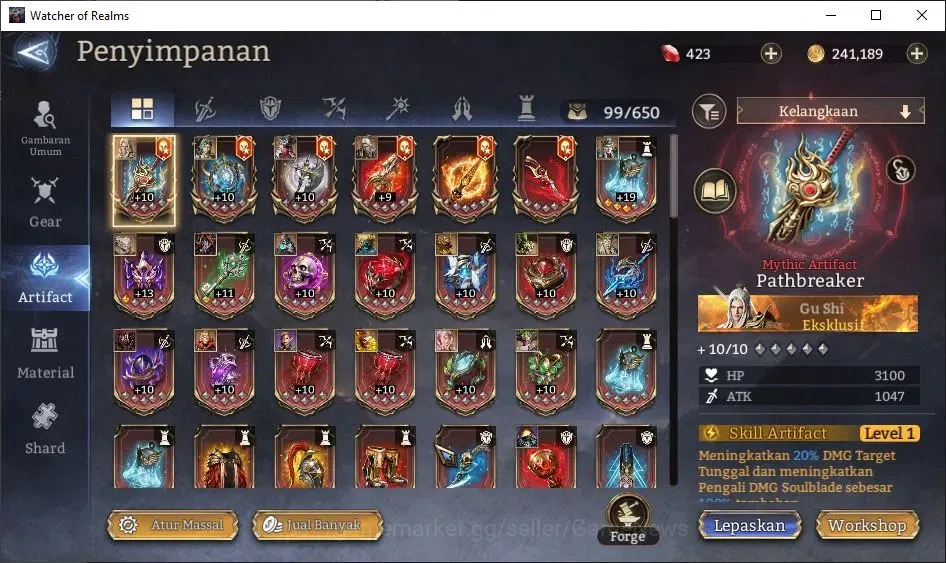 Watcher of Realms Accounts GLOBAL 60x|2M Power|6 Lord[Azareth,Iovar,Torodor,R image 15