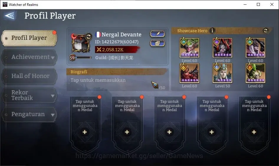 Watcher of Realms Accounts GLOBAL 60x|2M Power|6 Lord[Azareth,Iovar,Torodor,R image 2