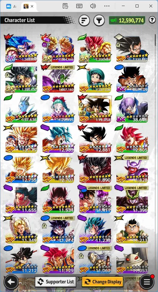 Dragon Ball Legends Accounts Global | Lvl 158|12.5M Total Power|30K CC|1 UL|3 L image 13