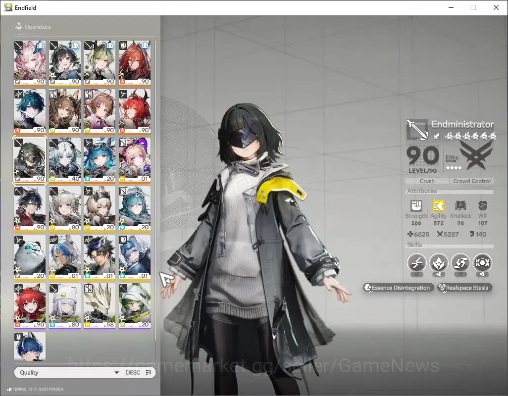 Arknights: Endfield Accounts ASIA|Lv60|10 SSR(6Limit)+11(*6Wp)|Liino,(ArcaneP1,Camille,Gilberta,LaevatainP1)+Sign|12k 1