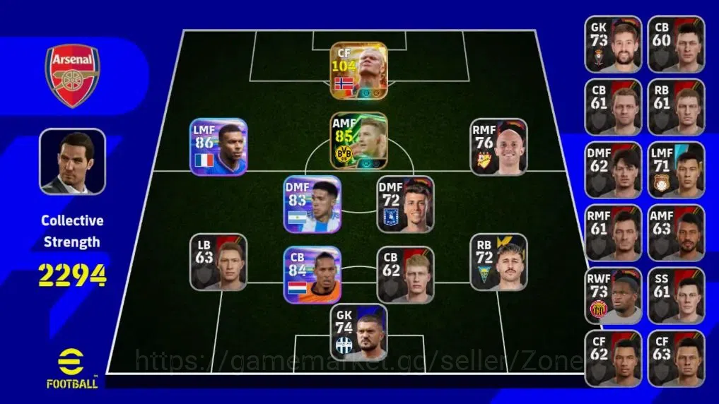 eFootball Accounts Meta Player Mobile|PW 2294|Big Time Erling Haaland 2 Jul'26, Epic Marco Reus|Konami ID|Check SS(EFB756Z) 1