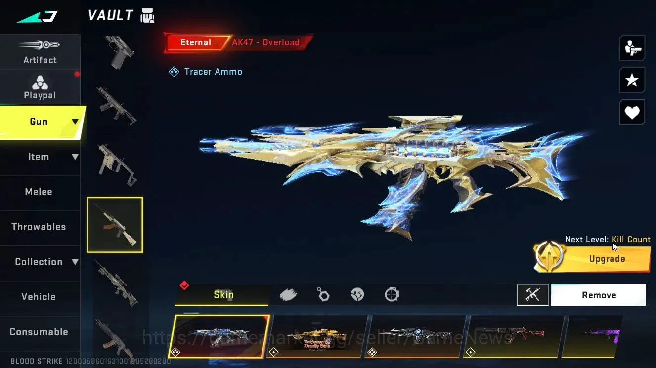 Blood Strike Accounts Collab Skin ASIA|Eternal[AK47 Lv 4,UZI Lv 4]|Colab BLEACH[Byakuya]+7DS[QBZ95,Kar98]|ULTRA[Melee 12