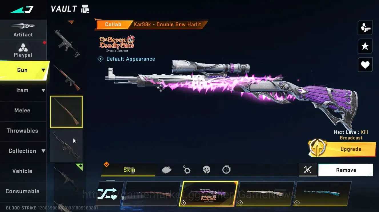 Blood Strike Accounts Collab Skin ASIA|Eternal[AK47 Lv 4,UZI Lv 4]|Colab BLEACH[Byakuya]+7DS[QBZ95,Kar98]|ULTRA[Melee 17