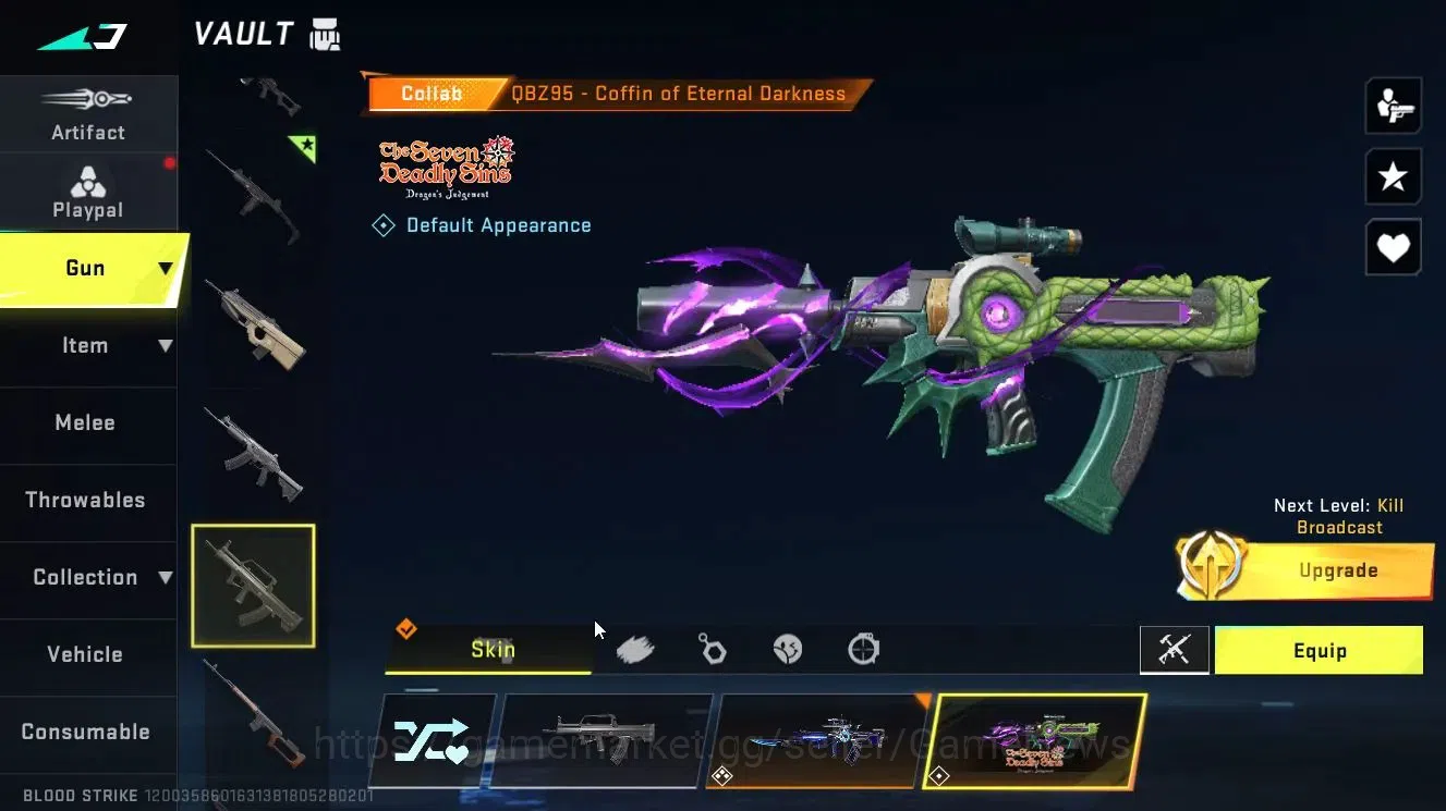 Blood Strike Accounts Collab Skin ASIA|Eternal[AK47 Lv 4,UZI Lv 4]|Colab BLEACH[Byakuya]+7DS[QBZ95,Kar98]|ULTRA[Melee 19