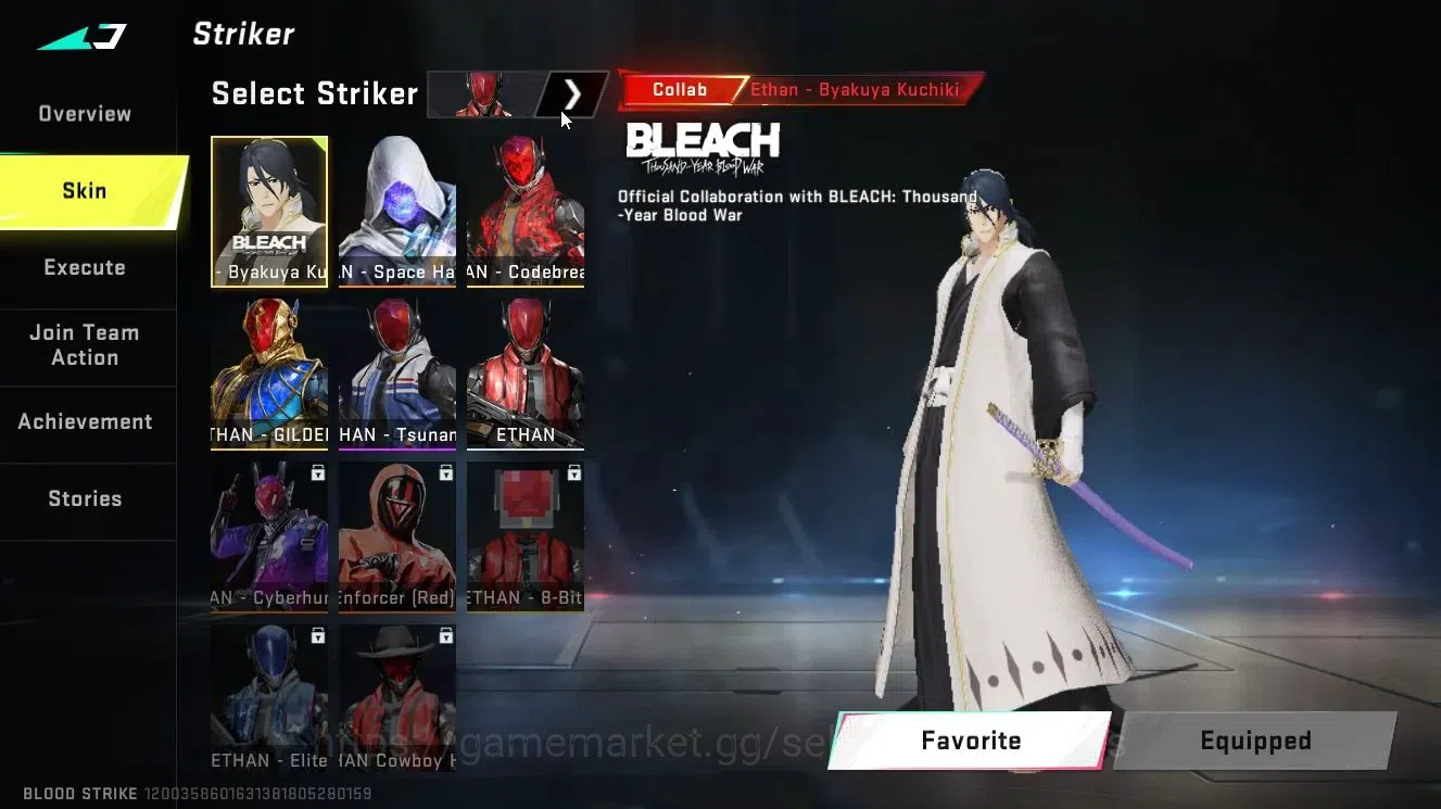 Blood Strike Accounts Collab Skin ASIA|Eternal[AK47 Lv 4,UZI Lv 4]|Colab BLEACH[Byakuya]+7DS[QBZ95,Kar98]|ULTRA[Melee 5