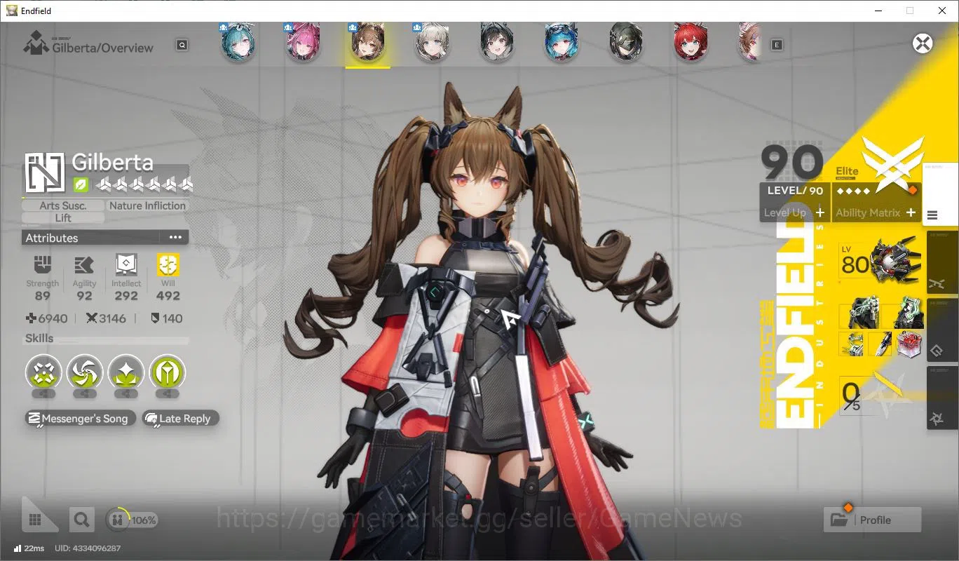 Arknights: Endfield Accounts Asia Lv 56|7 SSR[YvonneP1+Sign,Gilberta+Sign,Ember image 4