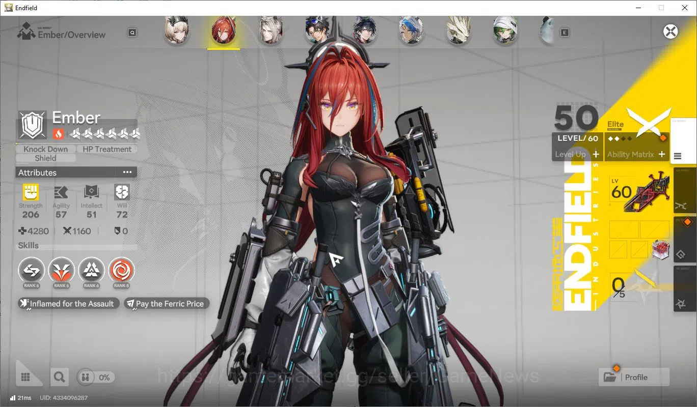 Arknights: Endfield Accounts Asia Lv 56|7 SSR[YvonneP1+Sign,Gilberta+Sign,Ember image 9