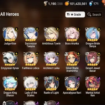 Epic Seven Accounts High-End Global Unverif|Mor 62|18 ML(Sheperd D
