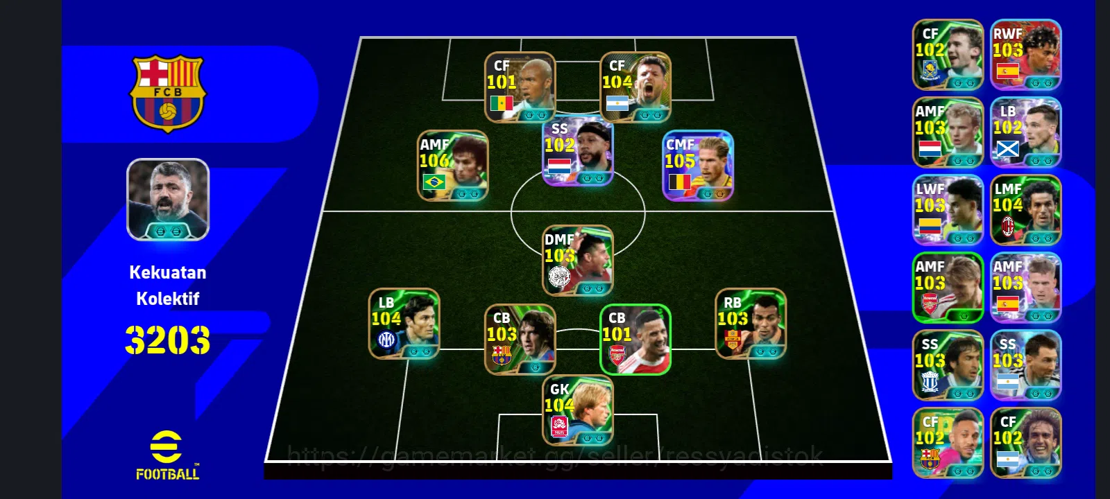 eFootball Accounts Legends & Iconic Players EFOOTBALL 2027 | NEW CARD K DE BRYUNE,BLITZ ZICO,M DHEPAY,C PUYOL,ZANETTI,S 1