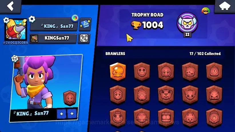 Brawl Stars Accounts 1004 Trophy|17 Brawlers 3 Max Lv [Edgar,Primo,Shel image 9