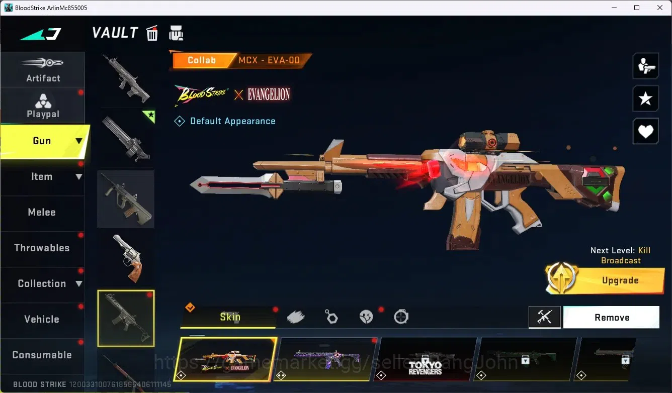 Blood Strike Accounts ASIA|Collab Gun MCX - EVA-00|6 Legendary Gun|Colla image 6