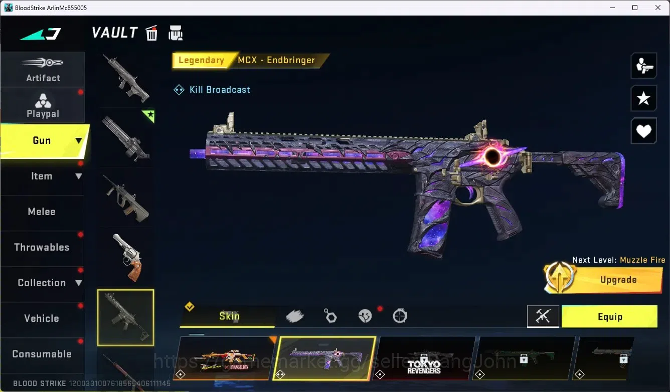 Blood Strike Accounts ASIA|Collab Gun MCX - EVA-00|6 Legendary Gun|Colla image 7