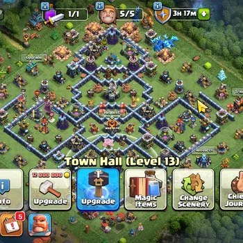 Clash of Clans High-End TH 13-BH 9|Limited Skin|LV 114|HH 7|BK 42,AQ 37,GW image 1