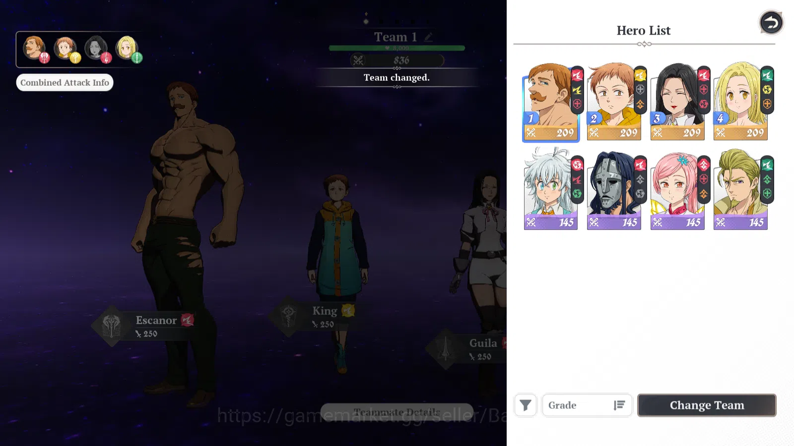 The Seven Deadly Sins: Origin Accounts EUROPE|Fresh Starter Lvl 2|4 SSR|Escanor,Guila,Kin image 3
