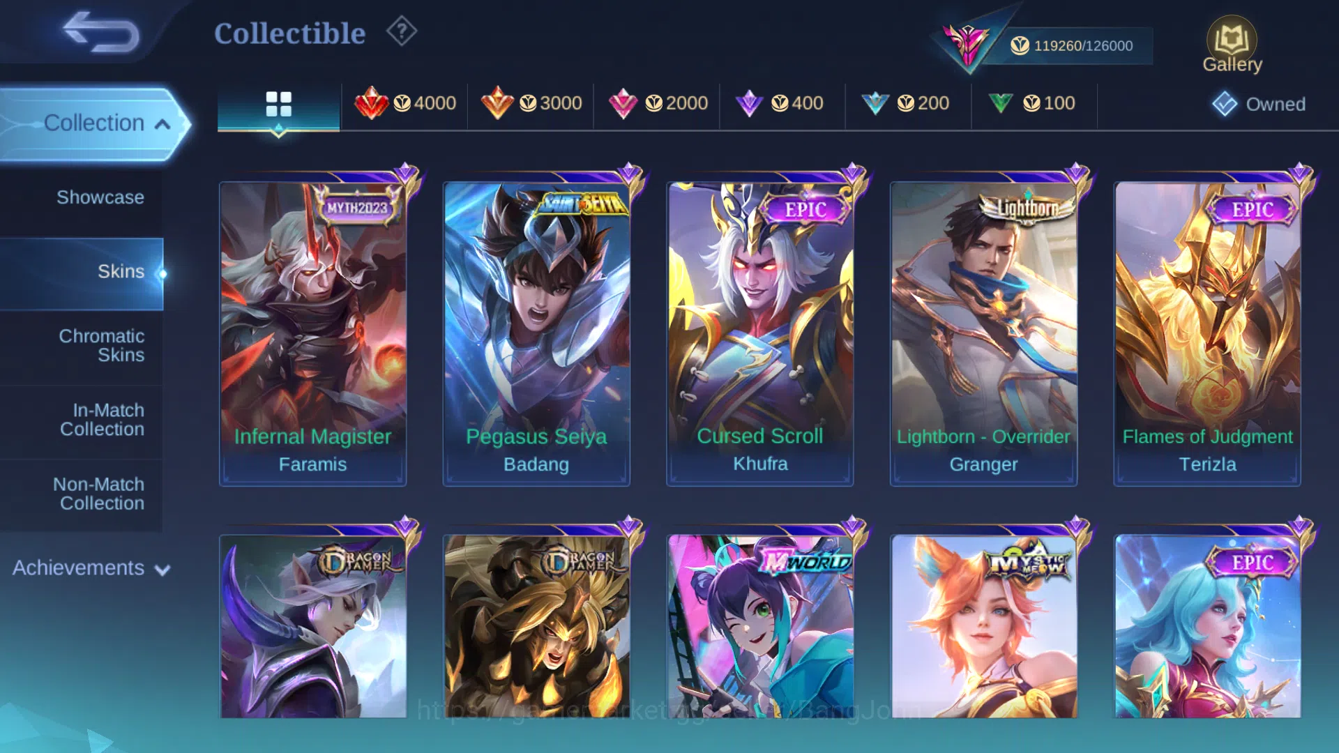 Mobile Legends: Bang Bang Accounts Others Hero 130 | Skin 397 | Recall Epic Tas Tas | Legend Valir | Collector Benedetta 10