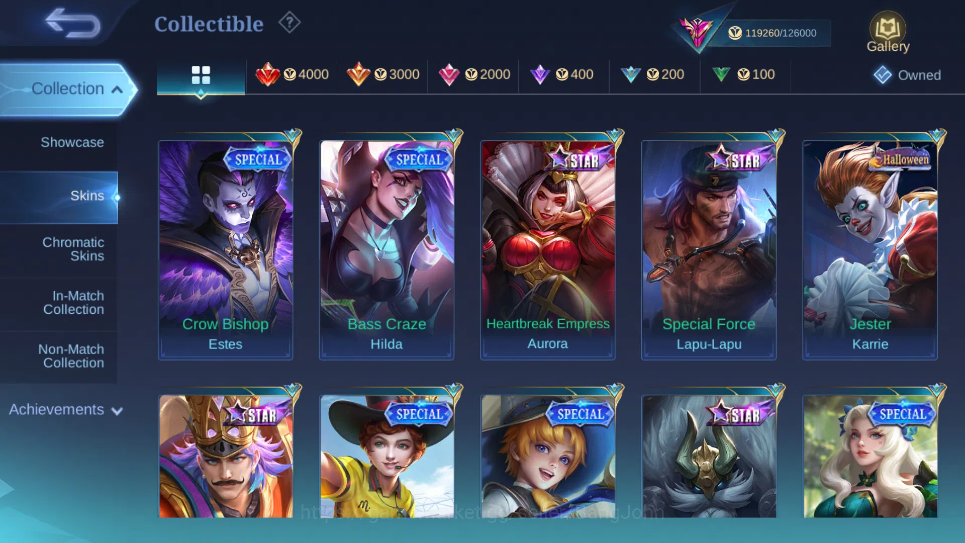 Mobile Legends: Bang Bang Accounts Others Hero 130 | Skin 397 | Recall Epic Tas Tas | Legend Valir | Collector Benedetta 15