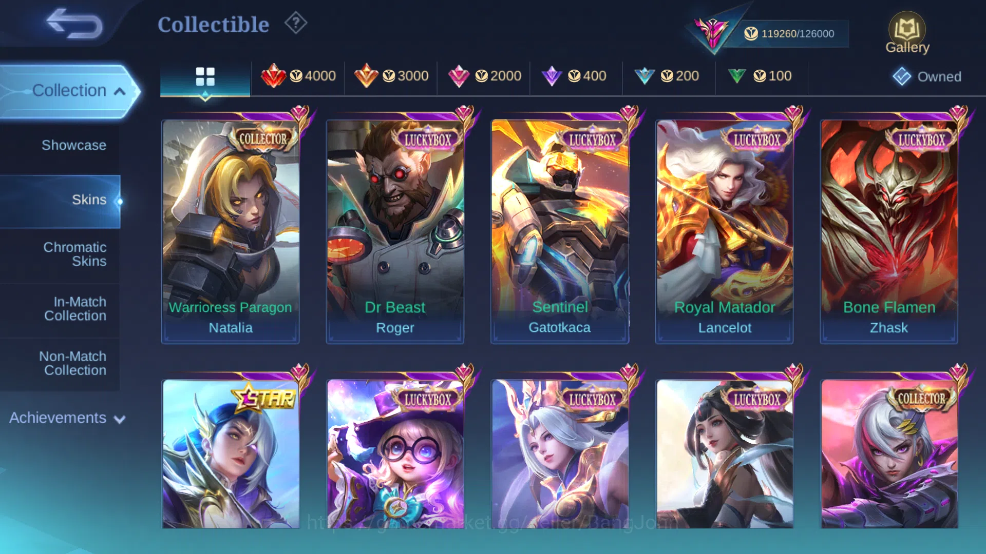 Mobile Legends: Bang Bang Accounts Others Hero 130 | Skin 397 | Recall Epic Tas Tas | Legend Valir | Collector Benedetta 5