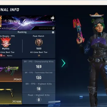 Blood Strike Accounts Collab Skin ASIA|2 Eternal Gun:MP7-Tidesong Lv.1,D.Eagle|Ultra Melee:TheIron|5 Collab Gun|3 Collab