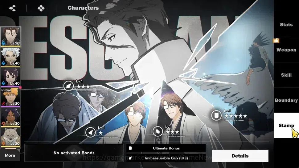 BLEACH: Soul Resonance Accounts NuverseSEA Starter LV 34|5 SSR [(AizenB1, Toshiro) image 6