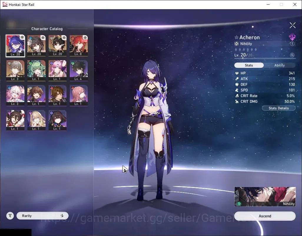 Honkai Star Rail Accounts Asia | TL 4 | 4 Limited | Acheron, Huohuo, Dante,  image 4