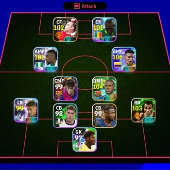 eFootball Accounts Legends & Iconic Players Mobile |PW 3101|Epic Cafu YayaToure Denilson Rooney,Shwt JamesRodriguez Jackson