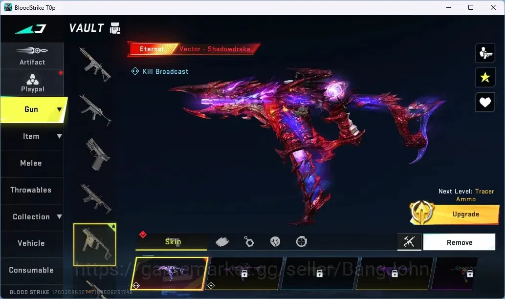 Blood Strike Accounts ASIA | 1 ETERNAL: Vector Shadowdrake | 1 TR Strike image 2