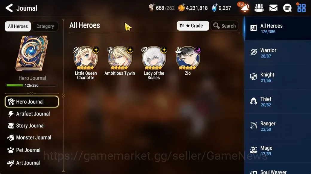 Epic Seven Accounts High-End ASIA Verif|NewEra| 4 ML(LOT Scales,Zio,LQ Charlote,Amb Tywin)+Estelle,Ivana,A Ludwig,Etc|AUTO 1