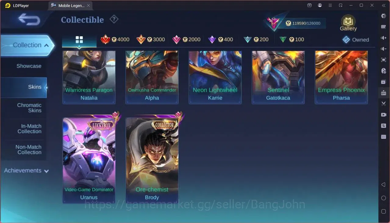 Mobile Legends: Bang Bang Accounts Global|Hero 133|Skin 370|Exalted|Legend Freya|Prim image 10