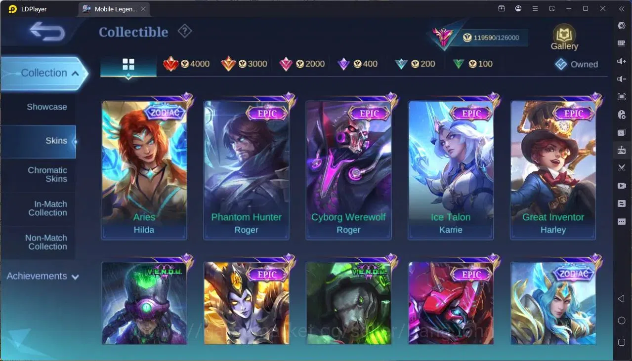 Mobile Legends: Bang Bang Accounts Global|Hero 133|Skin 370|Exalted|Legend Freya|Prim image 15