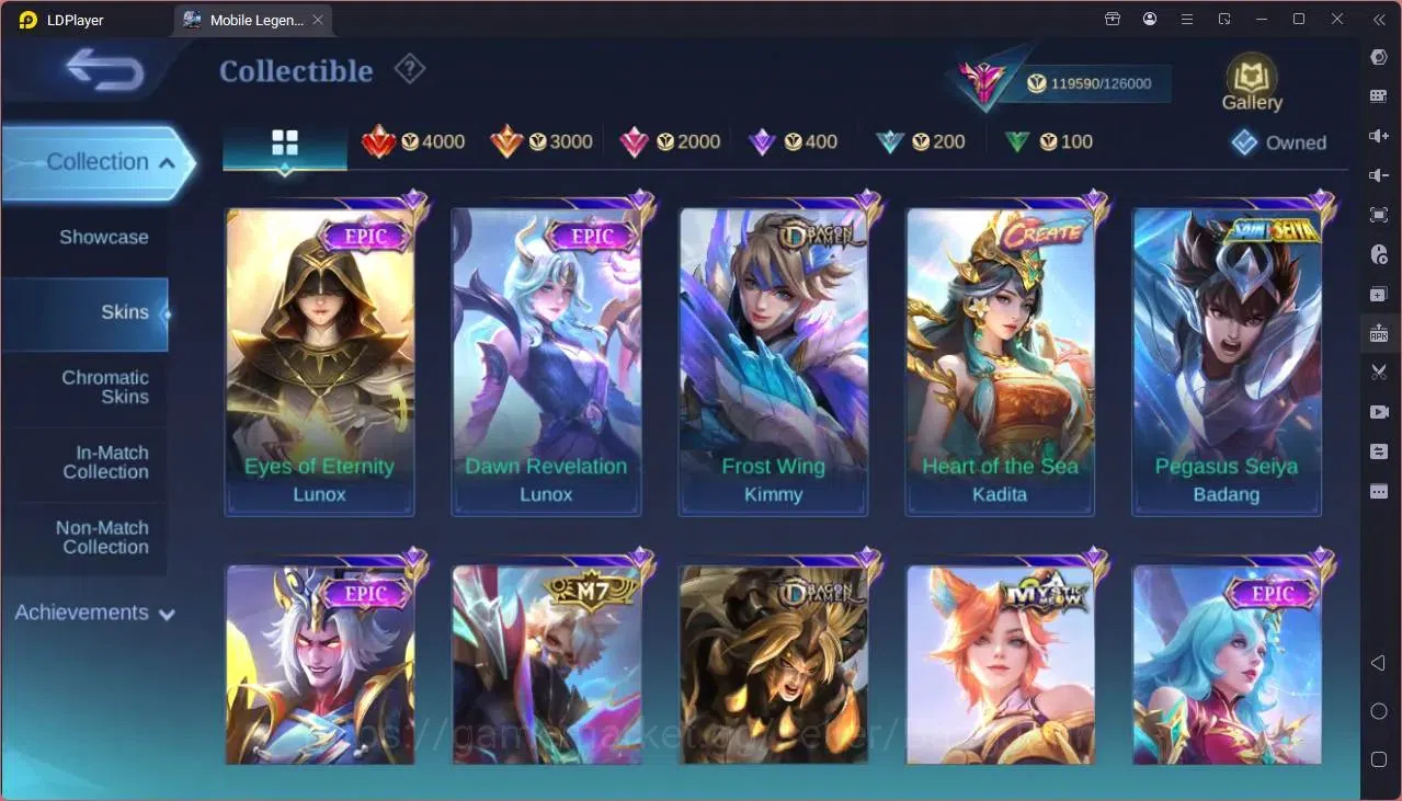 Mobile Legends: Bang Bang Accounts Global|Hero 133|Skin 370|Exalted|Legend Freya|Prim image 19