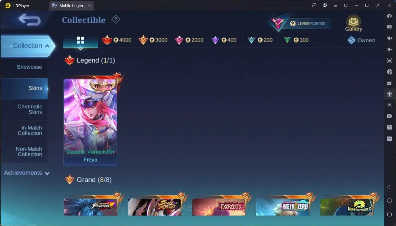 Mobile Legends: Bang Bang Accounts Global|Hero 133|Skin 370|Exalted|Legend Freya|Prim image 6