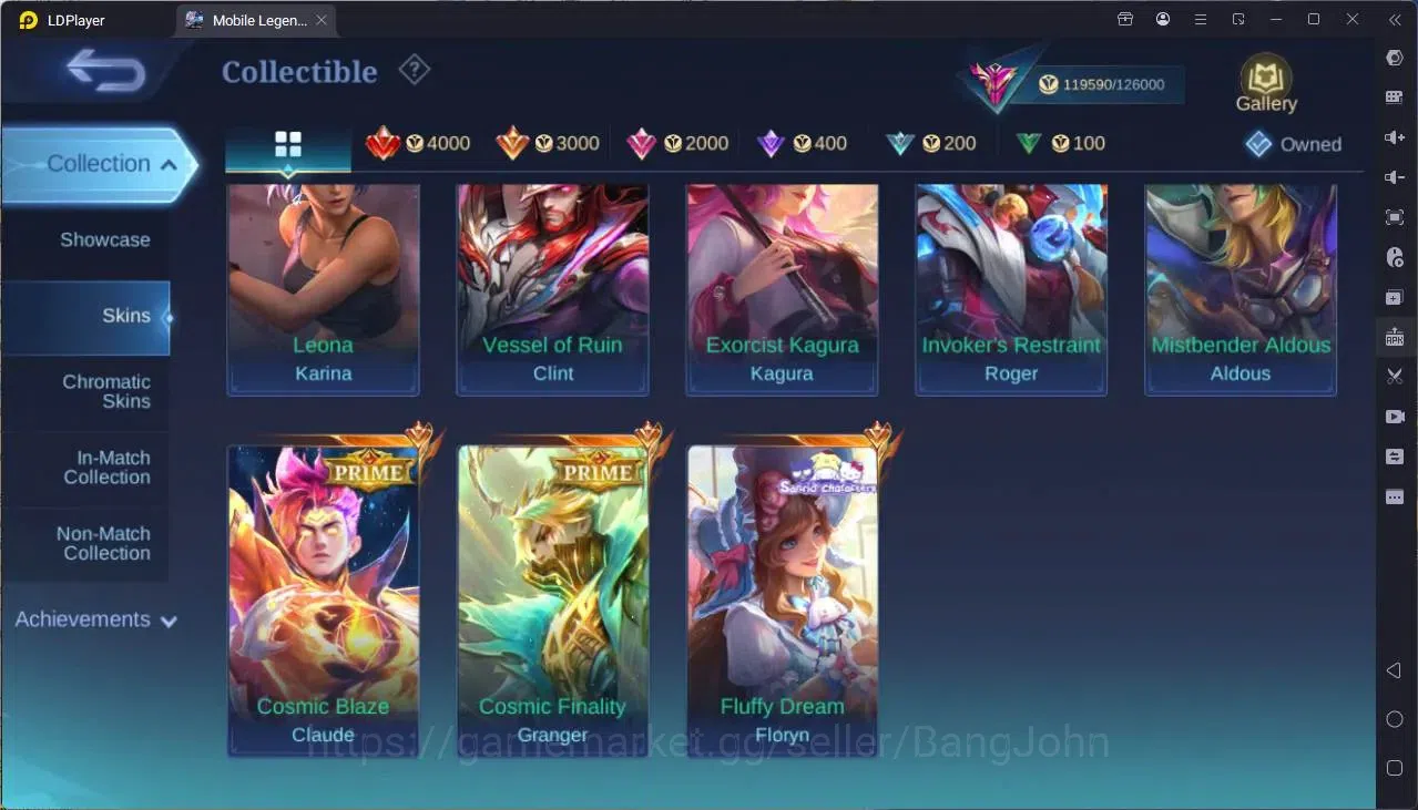 Mobile Legends: Bang Bang Accounts Global|Hero 133|Skin 370|Exalted|Legend Freya|Prim image 8