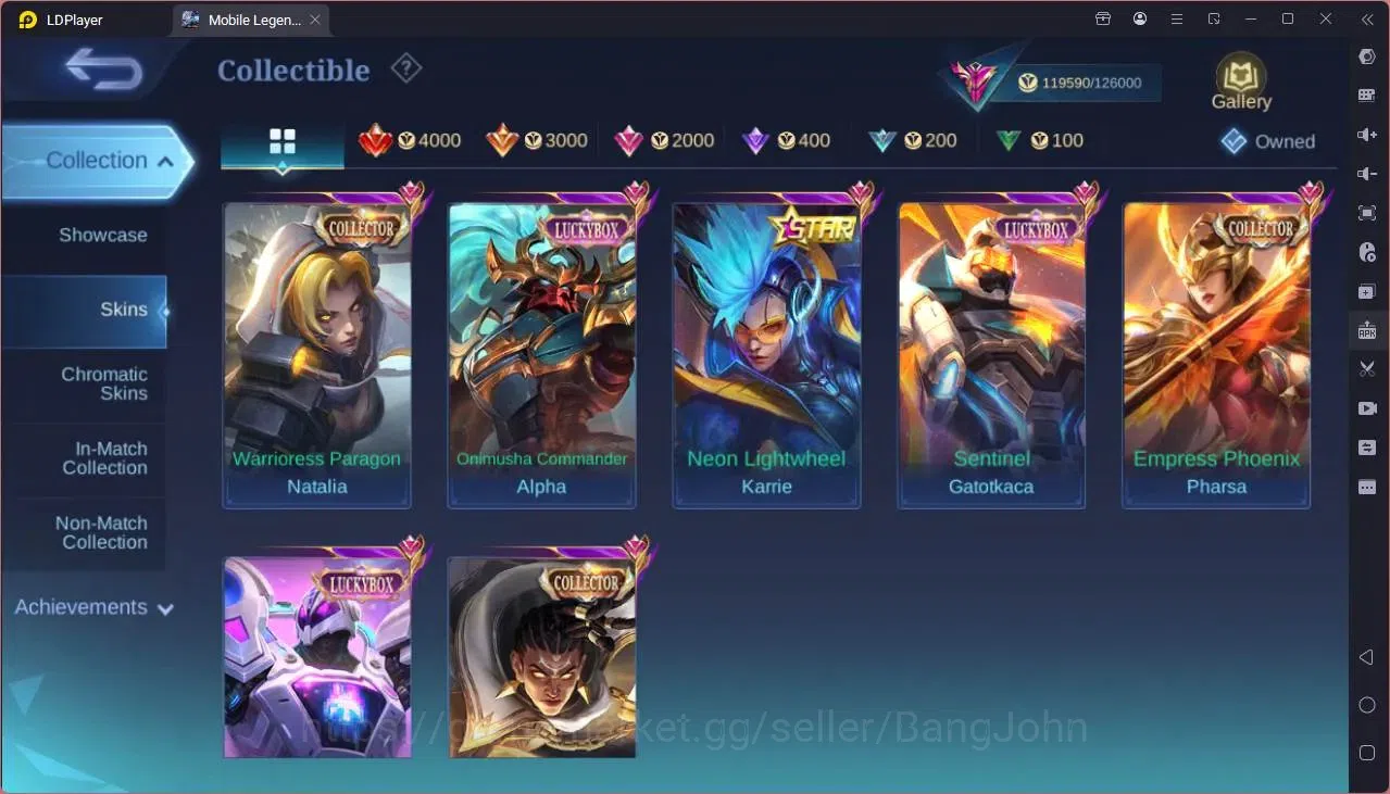 Mobile Legends: Bang Bang Accounts Global|Hero 133|Skin 370|Exalted|Legend Freya|Prim image 9