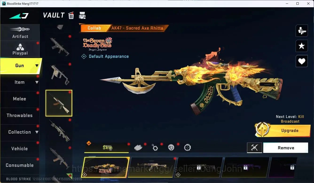 Blood Strike Accounts ASIA|Eternal Desert Eagle-Scorpius|Collab 3 7DS+1  image 6