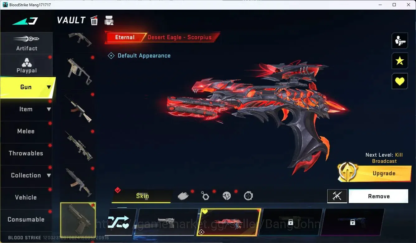 Blood Strike Accounts ASIA|Eternal Desert Eagle-Scorpius|Collab 3 7DS+1  image 8