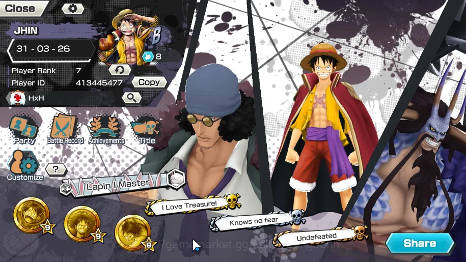 One Piece Bounty Rush Accounts GLOBAL|EX 3, king of the pirate luffi, onigashima image 4