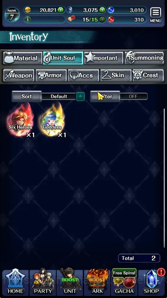Last Cloudia Accounts GLOBAL|Rank 7|3k Crystal|Collab Brave Frontier (Fi image 11