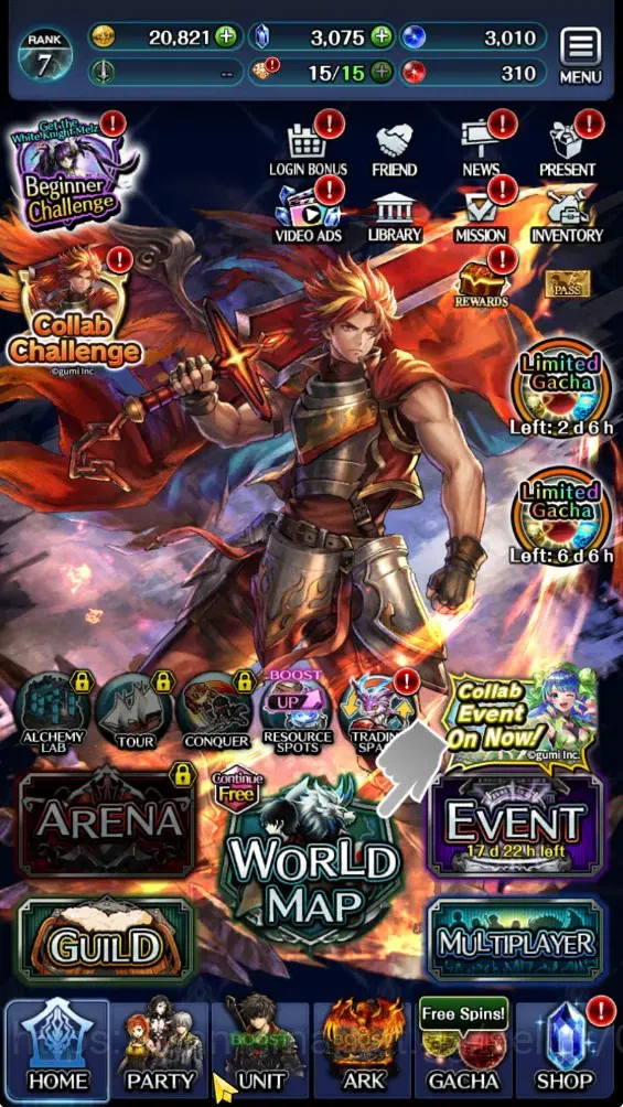Last Cloudia Accounts GLOBAL|Rank 7|3k Crystal|Collab Brave Frontier (Fi image 7