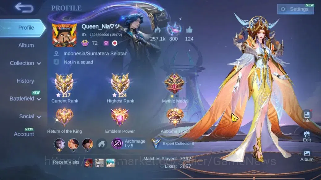 Mobile Legends: Bang Bang Accounts Hero 113|Skin 173|High Immo 124|CC Nata,Annual Les image 2