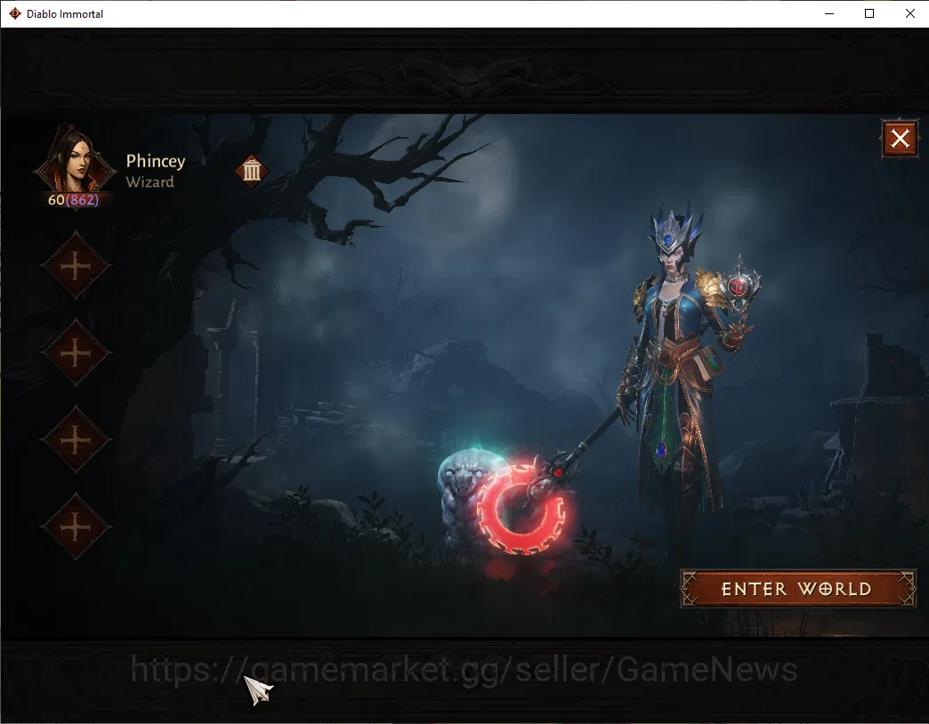 Diablo Immortal Accounts SEA - verathiel|CS ON|Lv60(844)|Wizard|CR 40k|Reso image 1