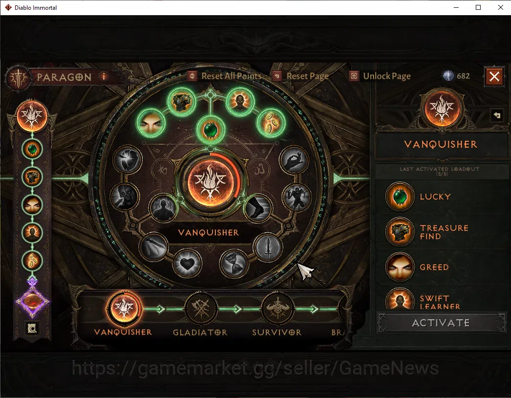 Diablo Immortal Accounts SEA - verathiel|CS ON|Lv60(844)|Wizard|CR 40k|Reso image 11
