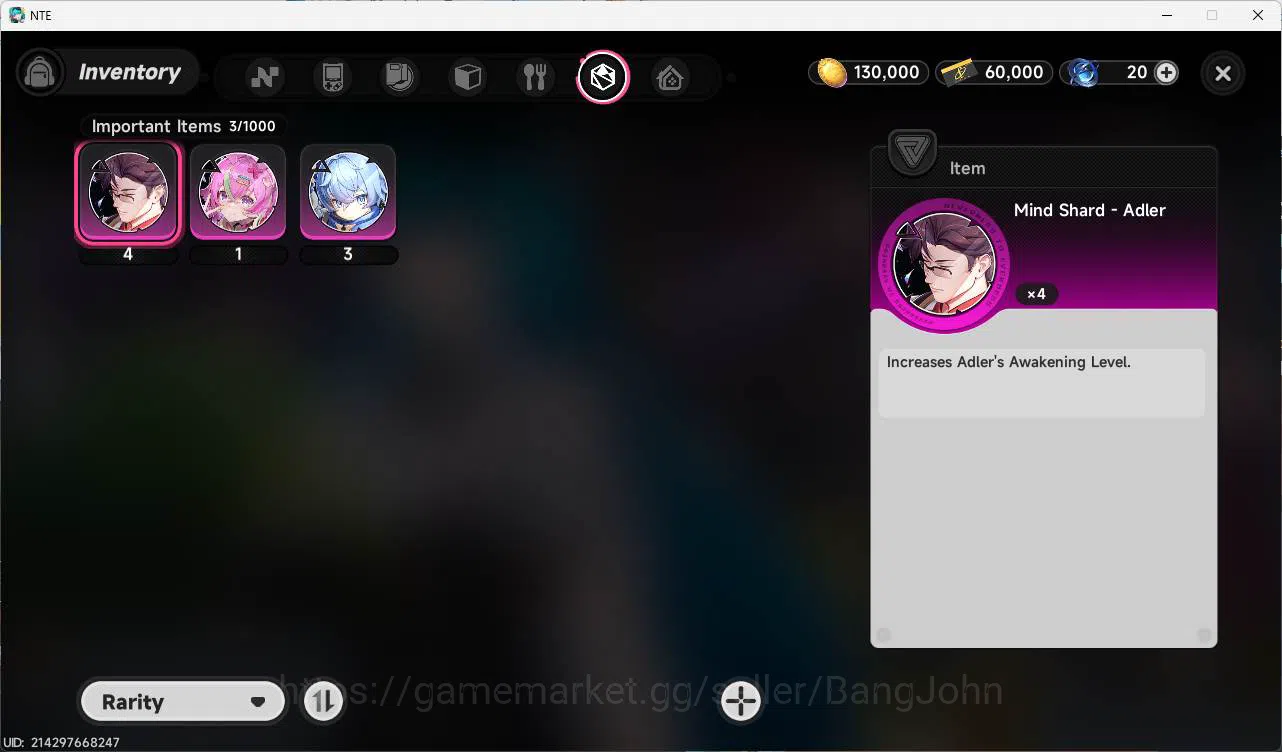 Neverness to Everness Accounts NA|Starter, Mint, 7 char, MC female + server EU,SE image 3