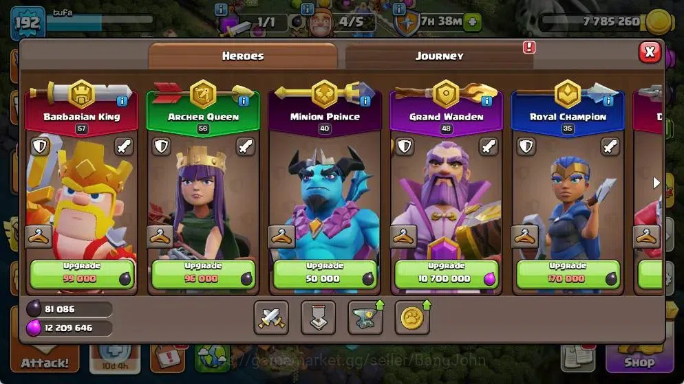Clash of Clans Accounts Global |TH 18-BH 10|LVL 101|AQ 56 ,MP 40 ,GW 48 ,R image 6