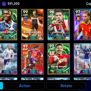 eFootball Accounts Others Android|PW 3199|Kvaratskhelia BigT,Epic Vieira Suarez Shevchenko VanBommel Aguero,Showtime