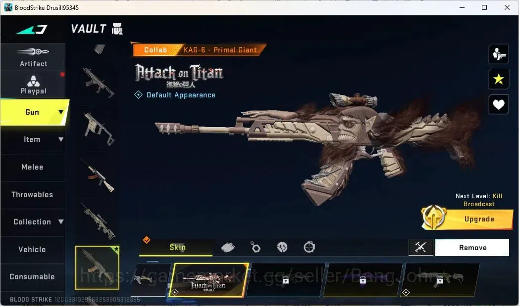 Blood Strike Accounts ASIA | AOT KAG-6|Eternal ETHAN|4 Legendary Guns|1  image 5
