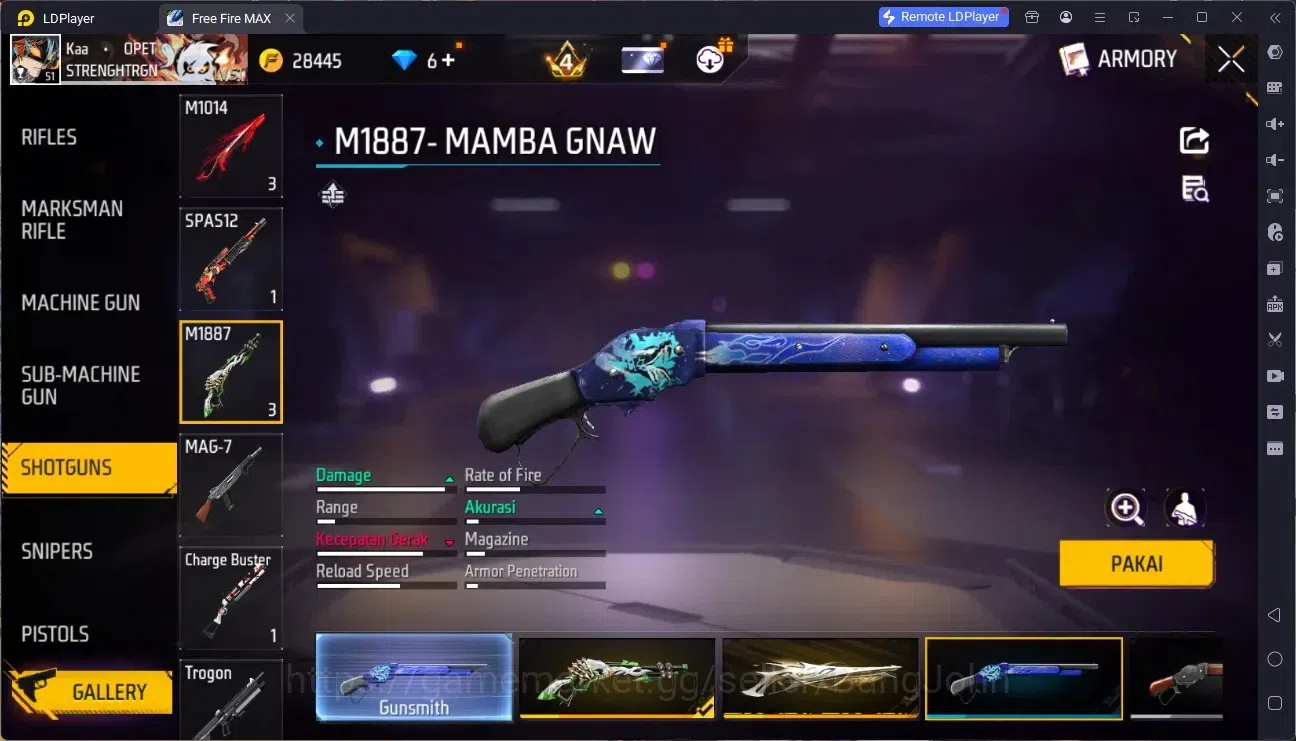 Free Fire Accounts Indonesia | 2 EVO (M1014 Scorpio Shatter Lv8, M60 image 5